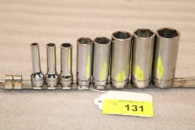 Snap-On 8 Pc. SAE Deep Well Sockets in 6 & 12-Point