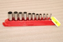 Snap-On 11 Pc. Set of SAE 3/8" Drive 6-Point Sockets