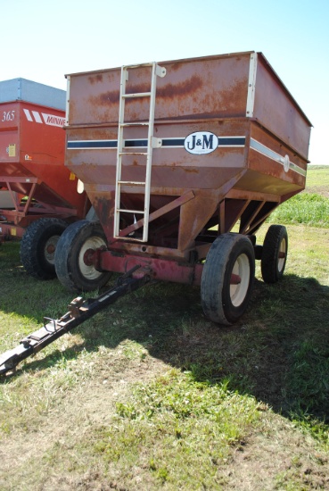J&M 400 Bushel Grain Box, 12 Ton J&M running gear with extendable hitch