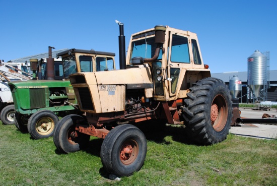 Case 1170 Agri King (6,140 hrs.) w/Cozy Cab, 34" rubber SN: 2367711, 3 pt., dual hyd., PTO