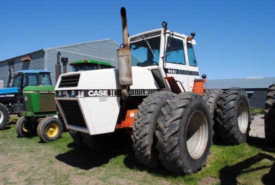 Case 4490 -4WD, SN:10228501 w/PTO & 3pt., Good 18.4 x 34 rubber & hub duals (8,771 hrs.), hydraulics