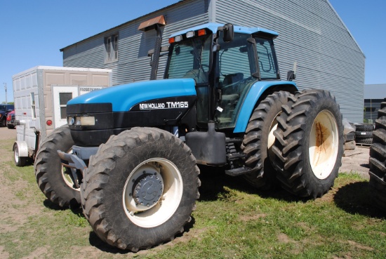 New Holland TM165 (4,294 hrs.) SN:1386958, FWA, duals, Good 20.8 x 42 radial rubber, dual hyd., PTO,
