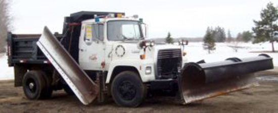 1988 Ford L 8000 with Ford diesel & Allison auto transmission. 10 ft. dump box & 3-way plow & wing (