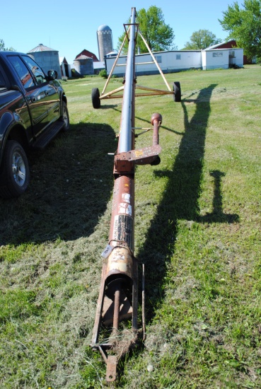 Westgo 1010, 8'x61' PTO Grain Auger, On Transport