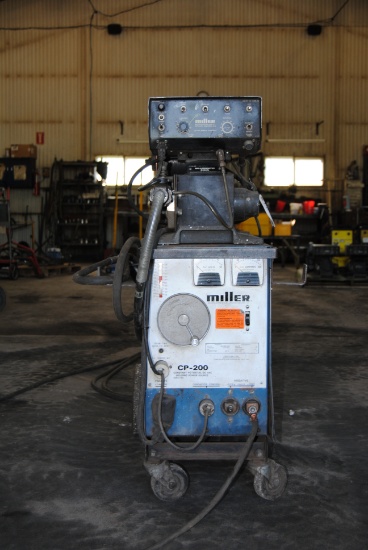 Miller CP-200, Wire Feed Welder with S-54A Feeder, 3 Phase, Cart Included, No Tank Included