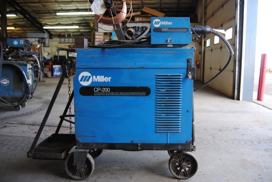 Miller CP-200, Wire Feed Welder with S-22A Feeder, 3 Phase, Cart Included, No Tank Included