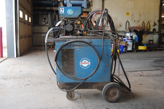 Miller CP-200, Wire Feed Welder with S-52A Feeder, 3 Phase, Cart Included, No Tank Included