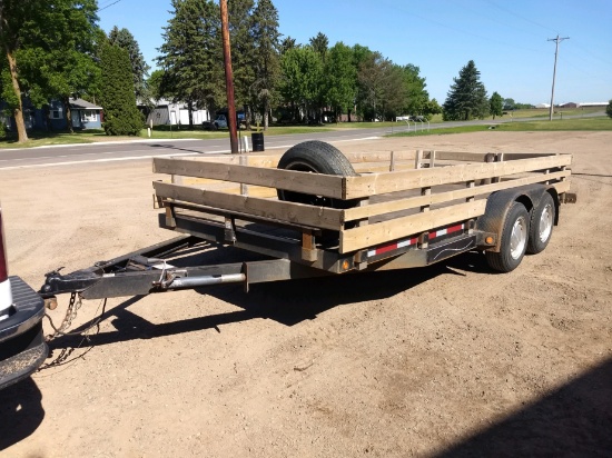 2005 ABU Flatbed  Tandem Axel Trailer, 7x16, with Ramps, ST205/75R15 Tires