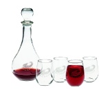 Wine Glasses and Decanter Set