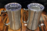 2 DU engraved stainless steel Beer Mugs