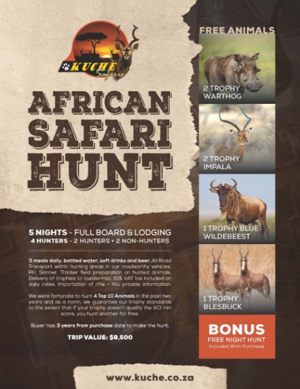 African Safari Hunt for 4 With Kuche Safaris