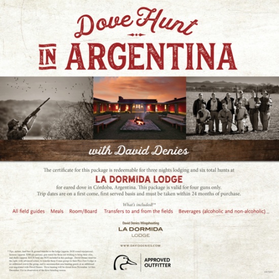 Dove Hunt for 4 in Argentina- LaDormida Lodge