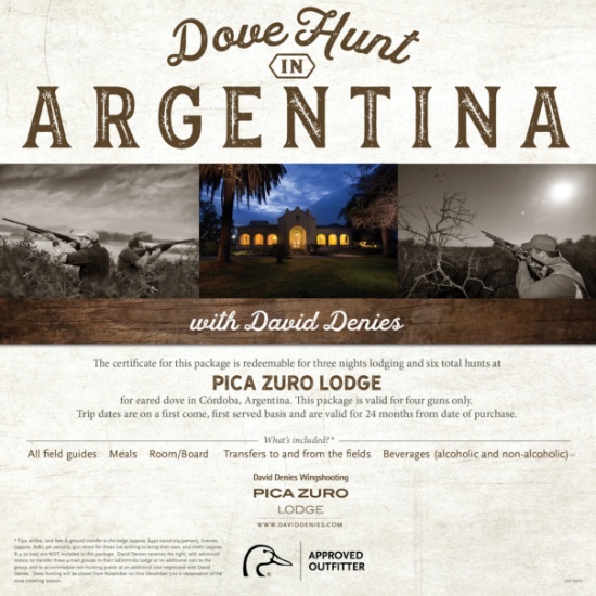 Dove Hunt for 4 in Argentina- Pica Zuro Lodge