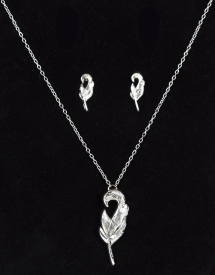 Feather Jewelry Set