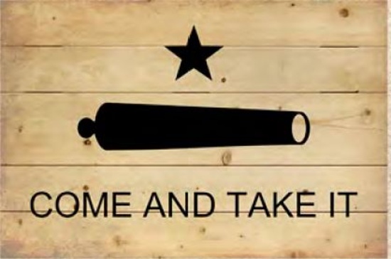 Come and Take It Wood Flag