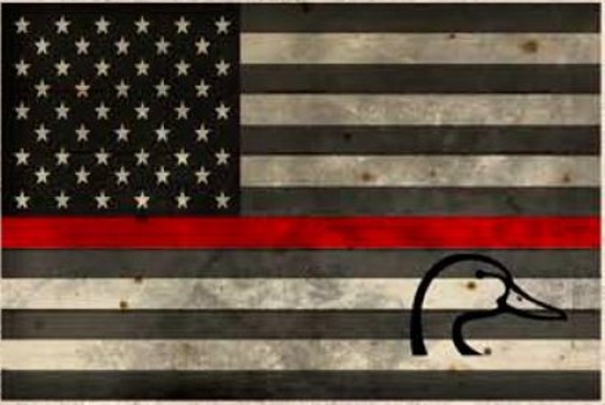 Firefighter Wood Flag