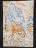 Historic Winnipesaukee Map on Aluminum