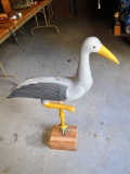Carved Stork Weathervane Figure