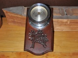 Mounted Barometer on Carved Base