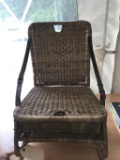 Pair of Wicker Canoe Seats