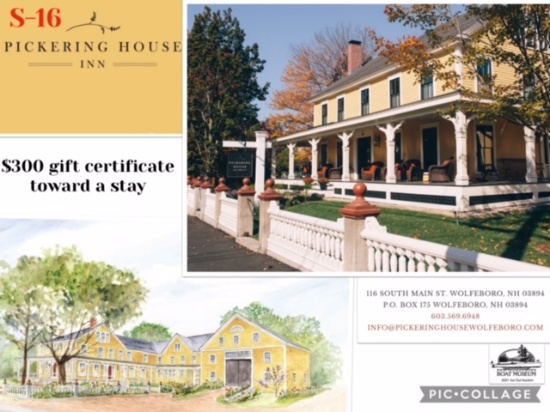 Pickering House Inn - $300 certificate