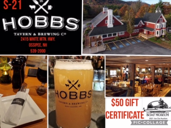 HOBBS Tavern and Brewing Company - $50 certificate