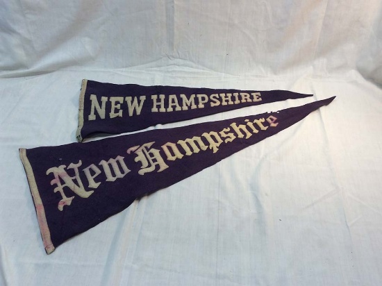 Group of 2  NH 1930s or 40s felt pennants