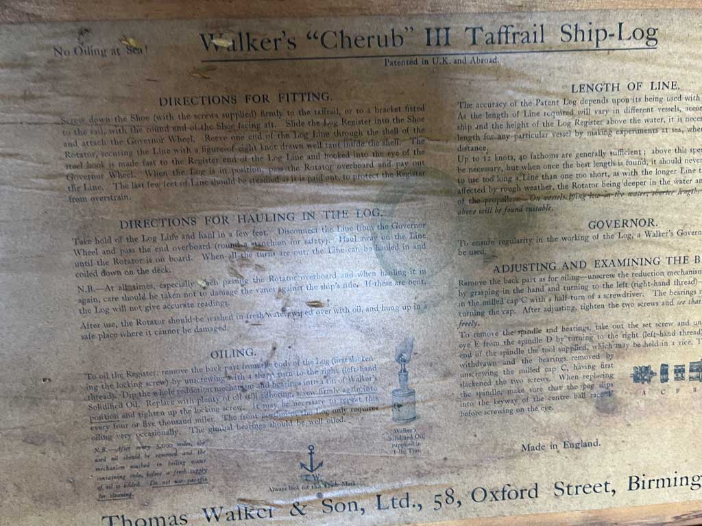 Walker's Cherub III Traffrail Ship - Log | Proxibid