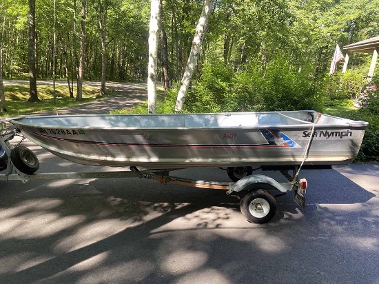 1987 Sea Nymph 14 ft Model 14 M and Trailor