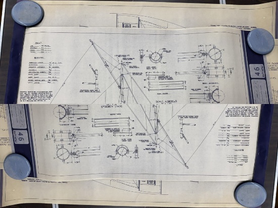 Set of Assorted Boat Plan Prints
