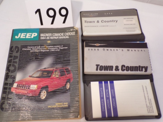 2006 Chrysler Town And Country Owner's Manual And Jeep Wrangler Cherokee Repair Manual 1984-1996