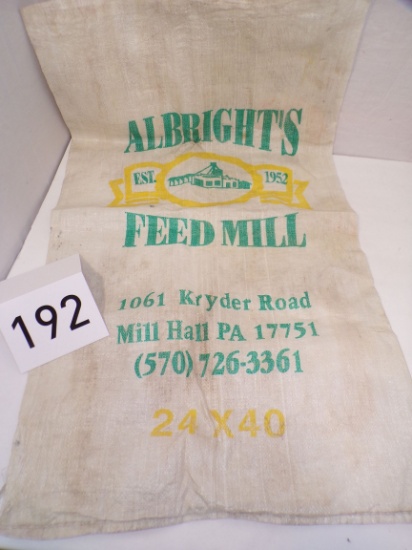 Albright's Feed Mill Bag