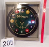 Nib O'hanley's Tavern And Billiards Wall Clock