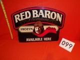 Red Baron Plastic Pizza Sign
