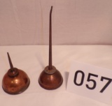 2 Metal Oil Cans