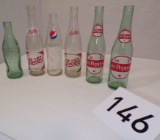 Lot Of 6 Miscellaneous Soda Bottles