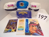 3 Camel Cigarette Hats And Summer '90 Cooler Bag