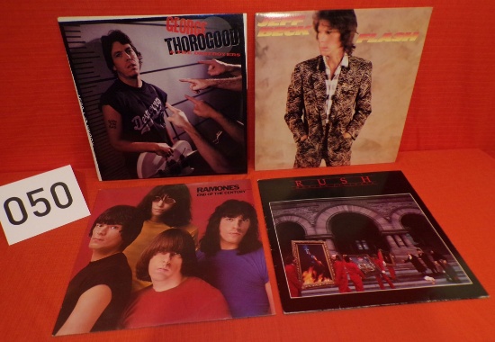 Record LOT- Jeff Beck, George Thorogood, Ramones, Rush