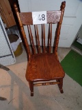 Pressed back rocking chair