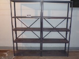 2 metal shelving unit