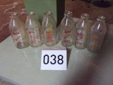 Lot of 6 Ka-Vee milk bottles