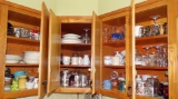 Contents of 4 full kitchen cabinets