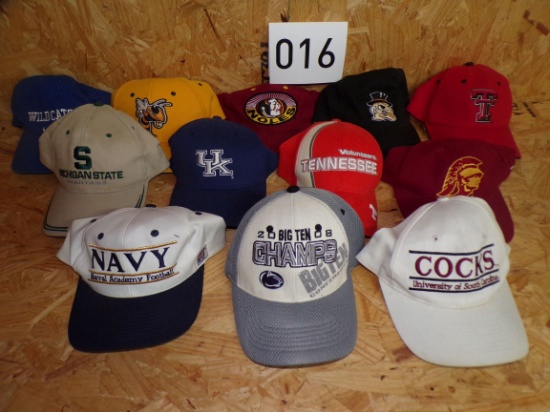 12 NCAA college hats