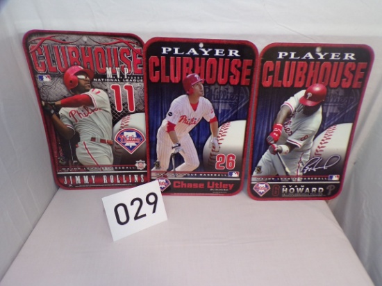 3 Philadelphia Phillies Clubhouse signs