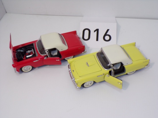 2 1/18 Scale Ford Thunderbird Cars
