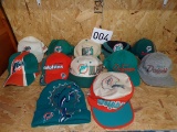 Lot Of 12 Miami Dolphin Hats