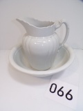 Vintage Ironstone Pitcher And Bowl