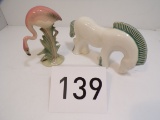 2 Mid Century Modern Ceramic Figurines
