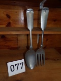 Mid Century Fork and Spoon