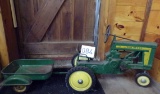 1950's John Deere Pedal Tractor with Wagon
